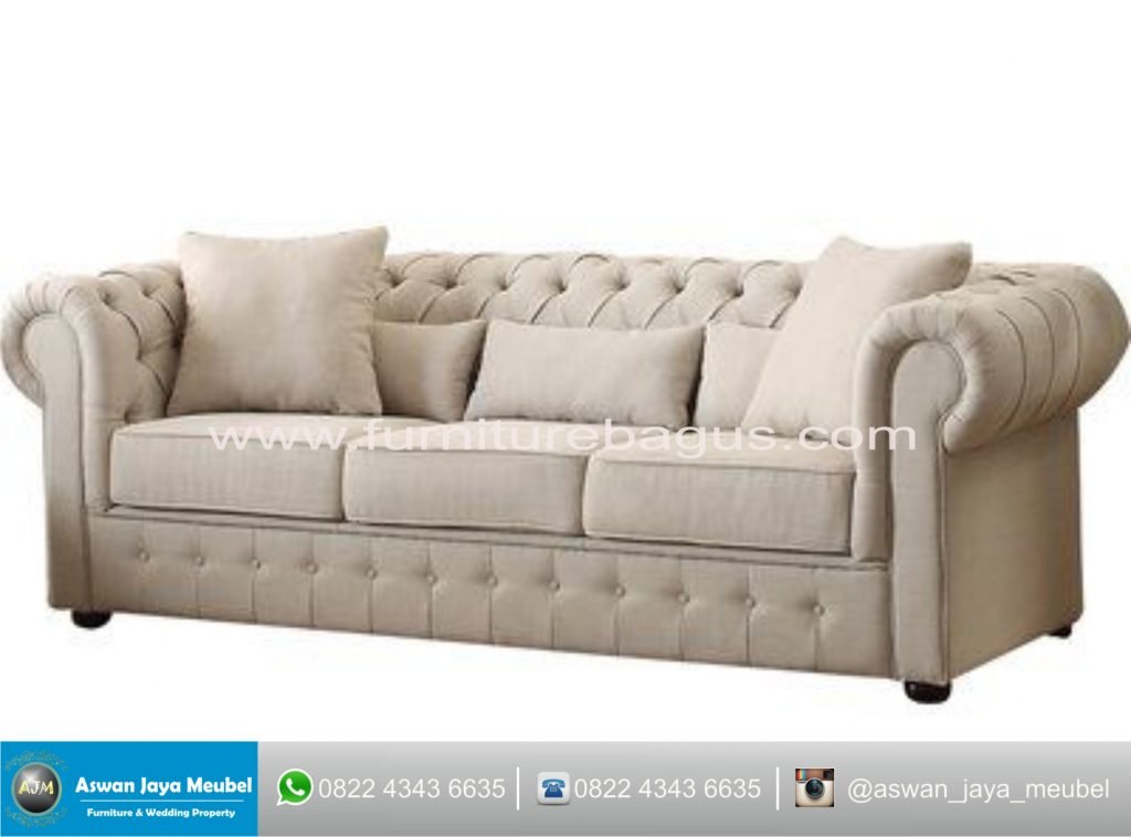 Sofa Malas Bludru Krem