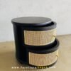 Nakas Bulat Black Rattan