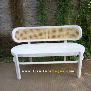 Sofa Bangku Rotan Rustic